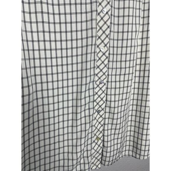 J.Jill Button Down Back Windowpane Shirt Size Small Collared Lagenlook Rayon - Picture 4 of 13